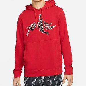 Jordan Red Hoodie Sweatshirt Vibrant Style